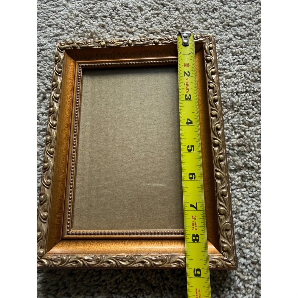 Vintage Gold Ornate Picture Frame 5x7 Scroll baroque Tabletop Wall Decor